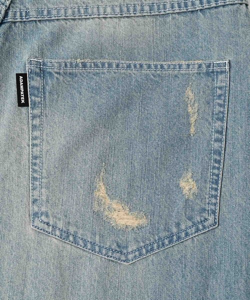 ADAM PATEK(アダムパテック)の「【ADAMPATEK/アダムパテック】destroy wide denim/デストロイワイドデニムパンツ(デニムパンツ・レディース・ホワイト/ライトブルー/ブラック/ダークブルー・1/2)」の12枚目の写真