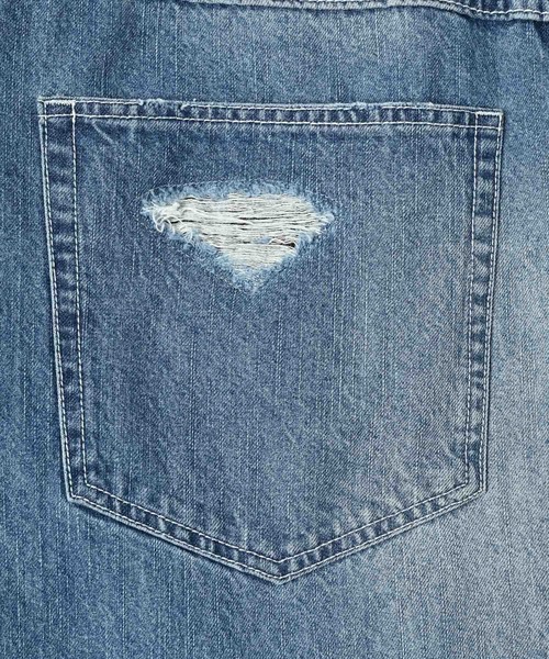ADAM PATEK(アダムパテック)の「【ADAMPATEK/アダムパテック】destroy wide denim/デストロイワイドデニムパンツ(デニムパンツ・レディース・ホワイト/ライトブルー/ブラック/ダークブルー・1/2)」の15枚目の写真