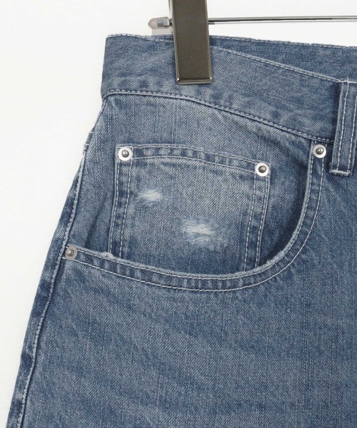 ADAM PATEK(アダムパテック)の「【ADAMPATEK/アダムパテック】destroy wide denim/デストロイワイドデニムパンツ(デニムパンツ・レディース・ホワイト/ライトブルー/ブラック/ダークブルー・1/2)」の18枚目の写真