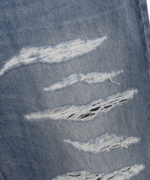 ADAM PATEK(アダムパテック)の「【ADAMPATEK/アダムパテック】destroy wide denim/デストロイワイドデニムパンツ(デニムパンツ・レディース・ホワイト/ライトブルー/ブラック/ダークブルー・1/2)」の19枚目の写真