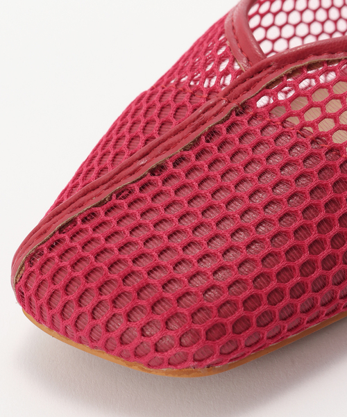 B.C STOCK（ベーセーストック）の「スクエアメッシュフラットシューズ（その他シューズ・レディース・レッド/ベージュ/ブラック・LARGE/MEDIUM/SMALL）」の12枚目の写真