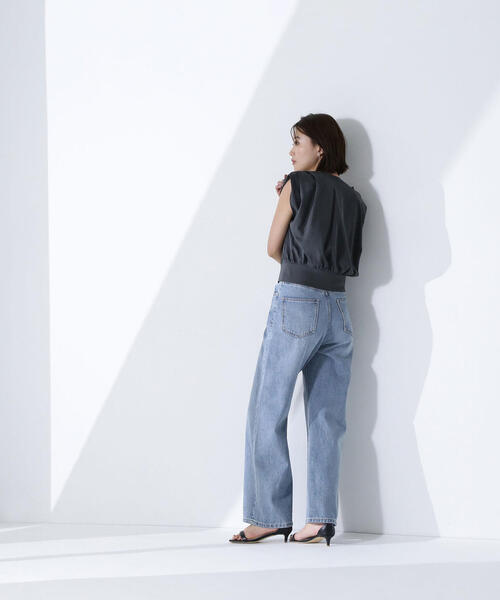 NATURAL BEAUTY BASIC（ナチュラルビューティーベーシック）の「◇タックショルダージップベスト（ベスト・レディース・レッド/オフホワイト/チャコールグレー・FREE）」の7枚目の写真