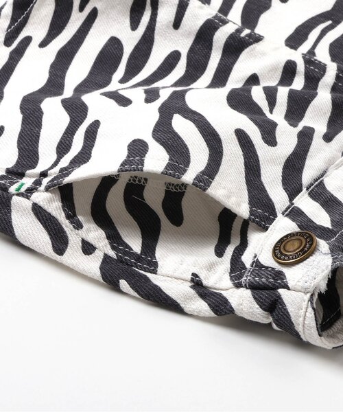 BREEZE（ブリーズ）の「【Im Jelly！】総柄ショートサロペット（サロペット/オーバーオール・キッズ・クリーム/ホワイト・90/110/130）」の7枚目の写真