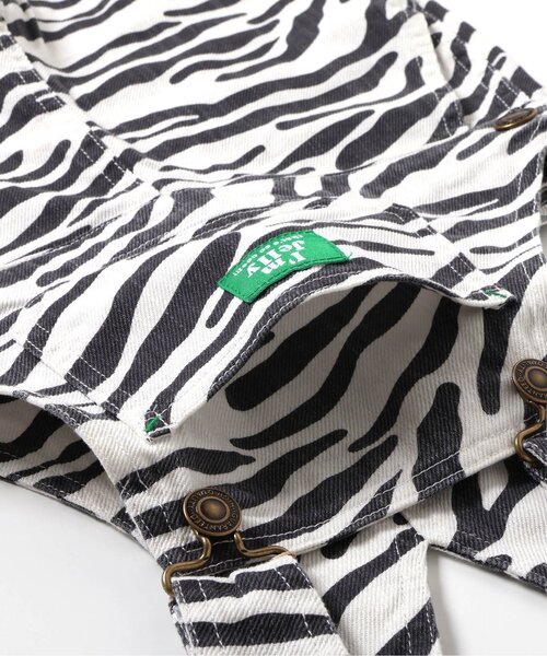 BREEZE（ブリーズ）の「【Im Jelly！】総柄ショートサロペット（サロペット/オーバーオール・キッズ・クリーム/ホワイト・90/110/130）」の5枚目の写真