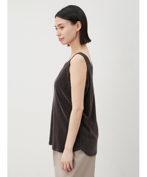 Mila Owen(ミラオーウェン)の「フロッキーベロアビッグタンクトップス(タンクトップ・レディース・チャコールグレー/ライム/ベージュ・FREE)」の16枚目の写真