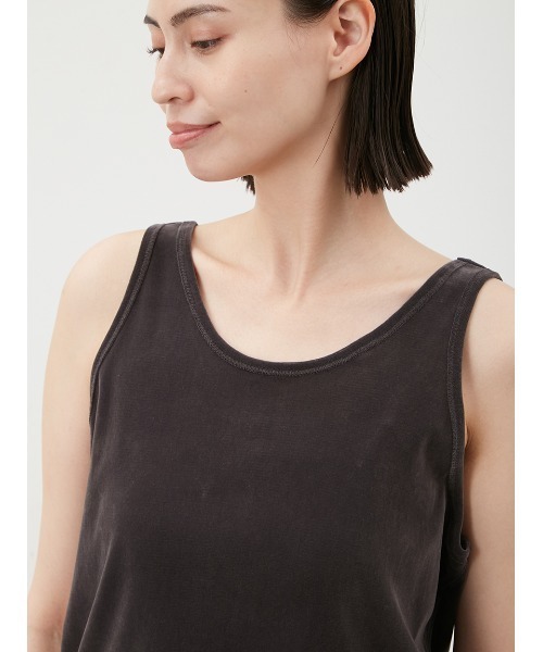 Mila Owen(ミラオーウェン)の「フロッキーベロアビッグタンクトップス(タンクトップ・レディース・チャコールグレー/ライム/ベージュ・FREE)」の18枚目の写真