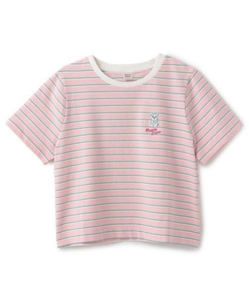 mezzo piano Junior(メゾピアノジュニア)の「【Cuugal掲載】ワンポイント刺しゅうボーダーTシャツ(Tシャツ/カットソー・キッズ・ネイビー/ピンク/オフホワイト・M:150cm/L:160cm/S:140cm)」の13枚目の写真