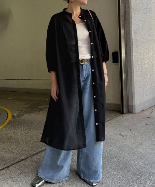 LBC（エルビーシー）の「リネンブレンドシャーリングワンピース（ワンピース・レディース・グリーン/ブラック/パープル系その他・M）」の17枚目の写真