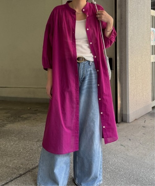 LBC（エルビーシー）の「リネンブレンドシャーリングワンピース（ワンピース・レディース・グリーン/ブラック/パープル系その他・M）」の19枚目の写真