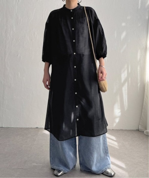 LBC（エルビーシー）の「リネンブレンドシャーリングワンピース（ワンピース・レディース・グリーン/ブラック/パープル系その他・M）」の20枚目の写真