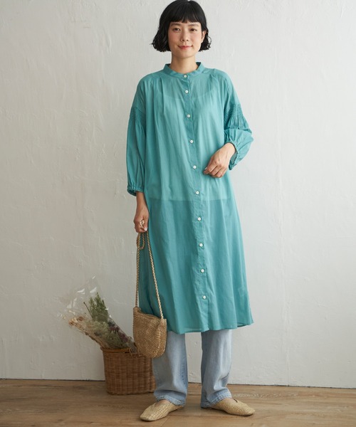 LBC（エルビーシー）の「リネンブレンドシャーリングワンピース（ワンピース・レディース・グリーン/ブラック/パープル系その他・M）」の22枚目の写真