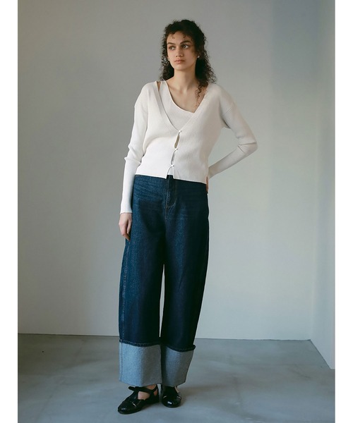 HER.（ハー）の「ロールアップカーブデニム（その他パンツ・レディース・ダークインディゴブルー・1/2）」の16枚目の写真