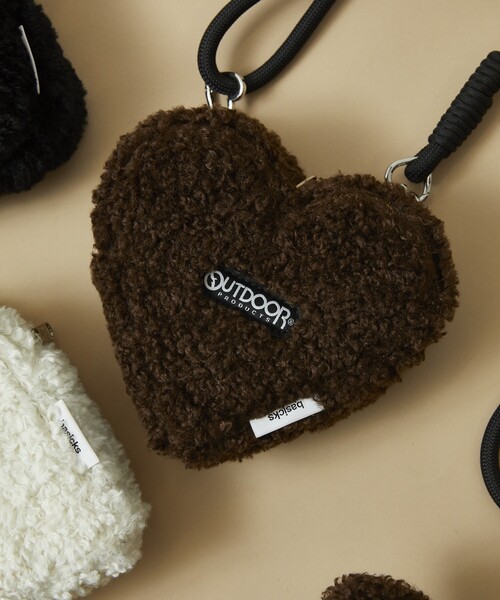BASICKS（ベイシックス）の「BASICKS × OUTDOOR PRODUCTS × Firsthand/ベイシックス × アウトドアプロダクツ ×BASICKS MINI BOA HEART BAG（ショルダーバッグ・レディース・オフホワイト/ブラック/ブラウン・ONE SIZE）」の5枚目の写真