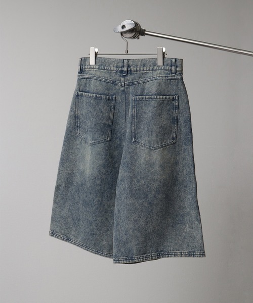 12オンスデニム ヴィンテージ加工ハーフパンツ（デニムパンツ