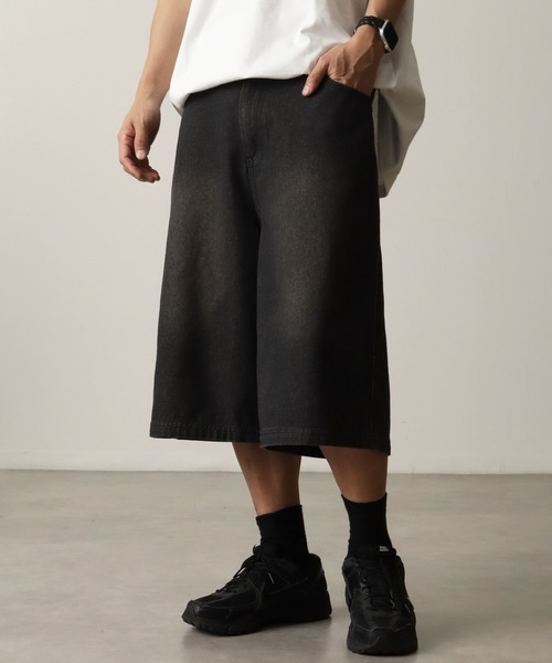 12オンスデニム ヴィンテージ加工ハーフパンツ（デニムパンツ