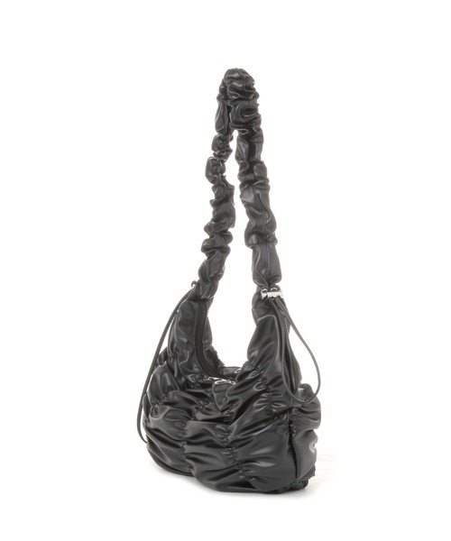 LAKOLE（ラコレ）の「ギャザーラウンドショルダーバッグ / 325803（ショルダーバッグ・レディース・イエロー/ブラック/オフホワイト・FREE）」の4枚目の写真