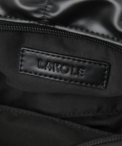 LAKOLE（ラコレ）の「ギャザーラウンドショルダーバッグ / 325803（ショルダーバッグ・レディース・イエロー/ブラック/オフホワイト・FREE）」の10枚目の写真