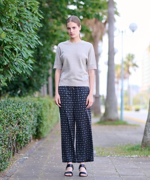 DRESSTERIOR(ドレステリア)の「【毎年人気!/洗える】リネン裏毛ハーフスリーブプルオーバー(Tシャツ/カットソー・レディース・ナチュラル/ピンク系/ブラック・38/36/34)」の7枚目の写真