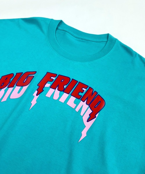 SHEENA(シーナ)の「BIG FRIENDロゴプリントルーズTシャツ(Tシャツ/カットソー・レディース・エメラルド/ホワイト・M)」の16枚目の写真