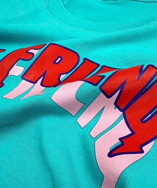 SHEENA(シーナ)の「BIG FRIENDロゴプリントルーズTシャツ(Tシャツ/カットソー・レディース・エメラルド/ホワイト・M)」の18枚目の写真