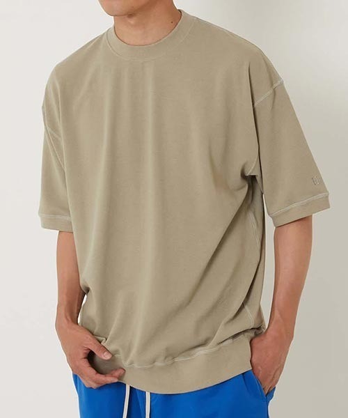 HOLLYWOOD RANCH MARKET(ハリウッドランチマーケット)の「Hエンブロイダリー カノコショートスリーブTシャツ(Tシャツ/カットソー・メンズ・ベージュ/ブルー/ホワイト/グリーン/ブラック/ワイン・SMALL/MEDIUM/LARGE/X-LARGE)」の19枚目の写真