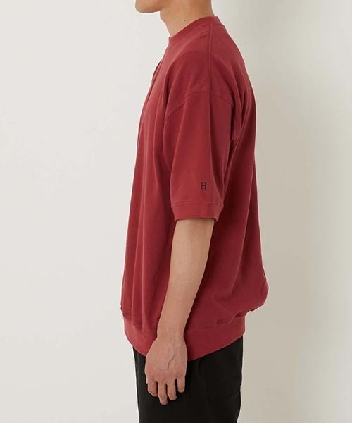 HOLLYWOOD RANCH MARKET(ハリウッドランチマーケット)の「Hエンブロイダリー カノコショートスリーブTシャツ(Tシャツ/カットソー・メンズ・ベージュ/ブルー/ホワイト/グリーン/ブラック/ワイン・SMALL/MEDIUM/LARGE/X-LARGE)」の16枚目の写真