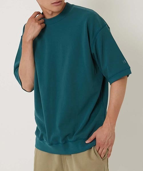 HOLLYWOOD RANCH MARKET(ハリウッドランチマーケット)の「Hエンブロイダリー カノコショートスリーブTシャツ(Tシャツ/カットソー・メンズ・ベージュ/ブルー/ホワイト/グリーン/ブラック/ワイン・SMALL/MEDIUM/LARGE/X-LARGE)」の10枚目の写真