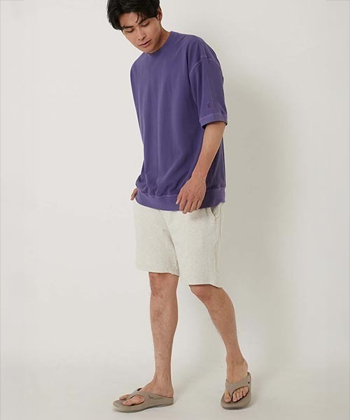 HOLLYWOOD RANCH MARKET(ハリウッドランチマーケット)の「Hエンブロイダリー カノコショートスリーブTシャツ(Tシャツ/カットソー・メンズ・ベージュ/ブルー/ホワイト/グリーン/ブラック/ワイン・SMALL/MEDIUM/LARGE/X-LARGE)」の9枚目の写真