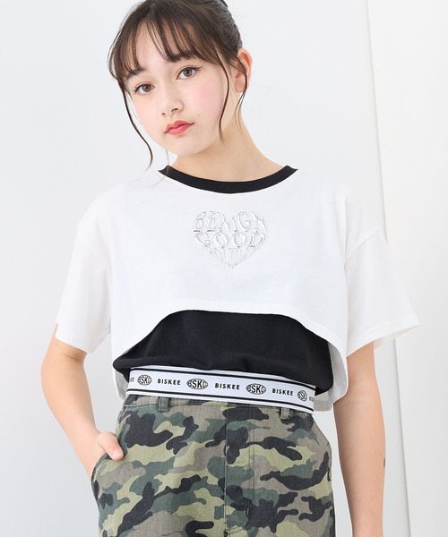 mmbbt heart design double zip 短丈