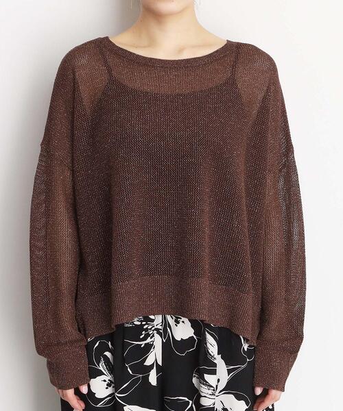 THE SHOP TK （ザ ショップ ティーケー ）の「ラメメッシュニット（ニット/セーター・レディース・ライトグレー/ブラック/ブラウン系その他・12/13）」の18枚目の写真