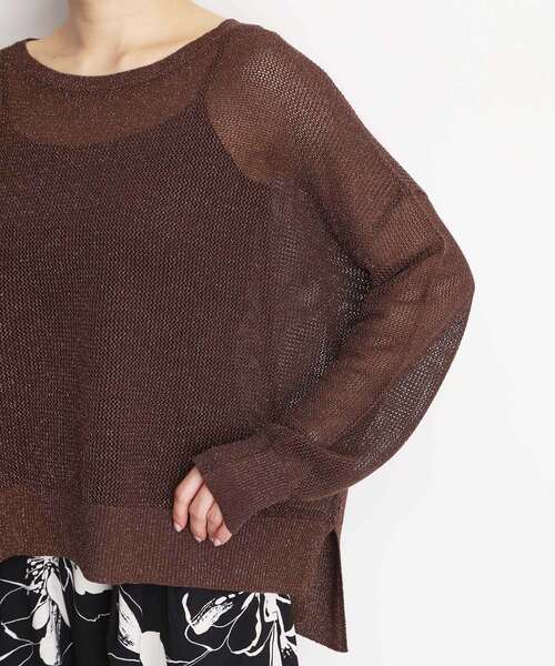 THE SHOP TK （ザ ショップ ティーケー ）の「ラメメッシュニット（ニット/セーター・レディース・ライトグレー/ブラック/ブラウン系その他・12/13）」の22枚目の写真