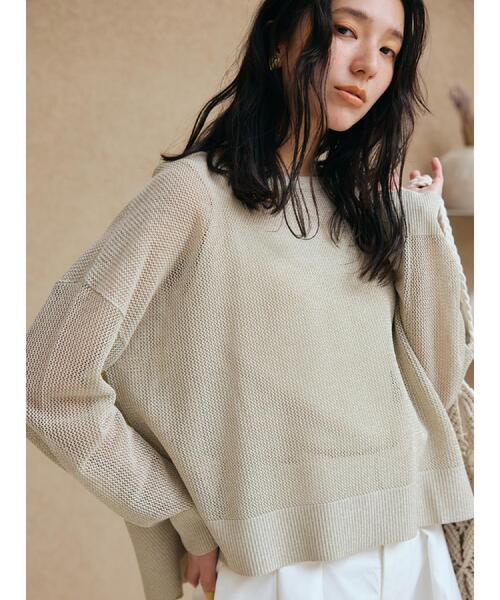 THE SHOP TK （ザ ショップ ティーケー ）の「ラメメッシュニット（ニット/セーター・レディース・ライトグレー/ブラック/ブラウン系その他・12/13）」の3枚目の写真