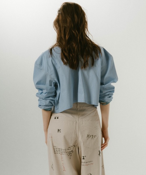 Knuth Marf（クヌースマーフ）の「2way stripe volume shirt/2color