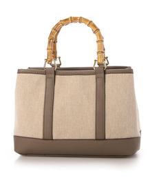 cache cache（カシュ カシュ）の「カシュカシュ cachecache / バンブーハンドルエルガリー2wayトート（トートバッグ）」