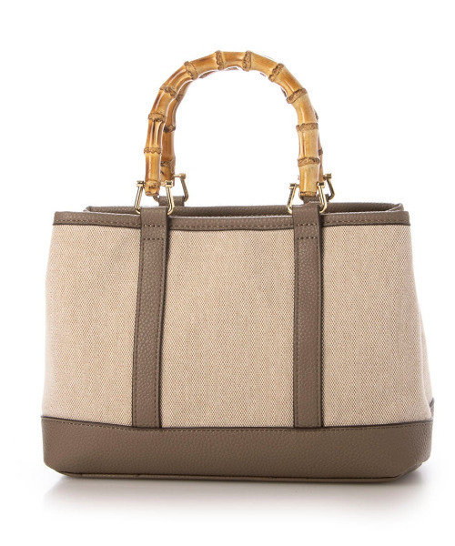 cache cache（カシュ カシュ）の「カシュカシュ cachecache / バンブーハンドルエルガリー2wayトート（トートバッグ・レディース・ベージュ系その他/ブラック/パイソン・FREE）」の3枚目の写真