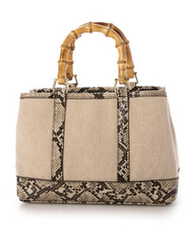 cache cache | カシュカシュ cachecache / バンブーハンドルエルガリー2wayトート(トートバッグ)