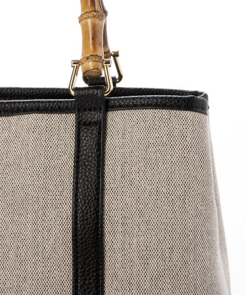 cache cache（カシュ カシュ）の「カシュカシュ cachecache / バンブーハンドルエルガリー2wayトート（トートバッグ・レディース・ベージュ系その他/ブラック/パイソン・FREE）」の20枚目の写真