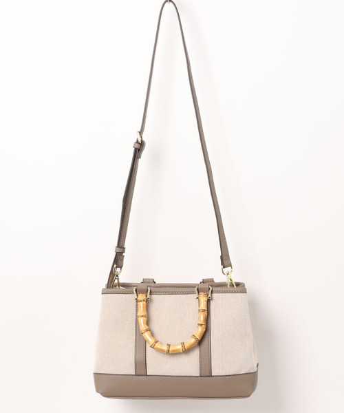 cache cache（カシュ カシュ）の「カシュカシュ cachecache / バンブーハンドルエルガリー2wayトート（トートバッグ・レディース・ベージュ系その他/ブラック/パイソン・FREE）」の12枚目の写真