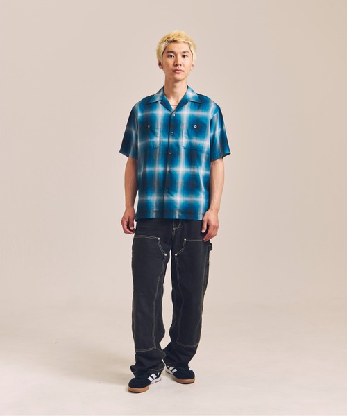 schott(ショット)の「SCHOTT-OMBRE SS SHIRT(シャツ/ブラウス・メンズ・グリーン/ブラック・XL/L)」の11枚目の写真