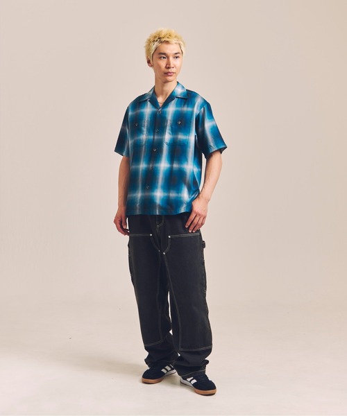 schott(ショット)の「SCHOTT-OMBRE SS SHIRT(シャツ/ブラウス・メンズ・グリーン/ブラック・XL/L)」の12枚目の写真