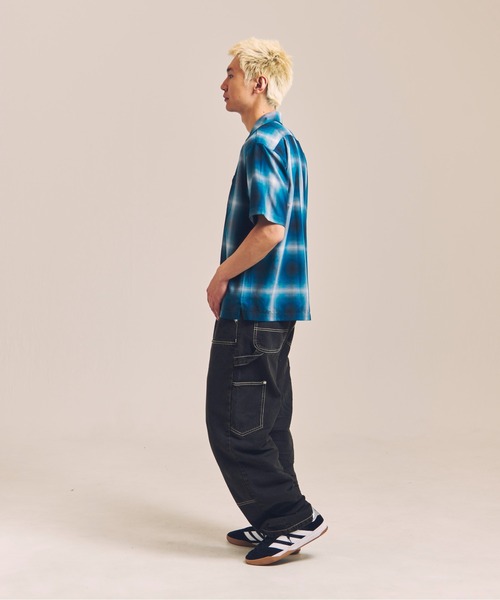 schott(ショット)の「SCHOTT-OMBRE SS SHIRT(シャツ/ブラウス・メンズ・グリーン/ブラック・XL/L)」の14枚目の写真
