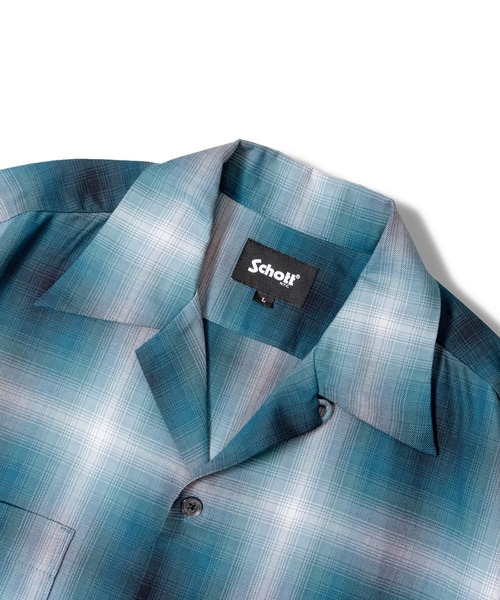 schott(ショット)の「SCHOTT-OMBRE SS SHIRT(シャツ/ブラウス・メンズ・グリーン/ブラック・XL/L)」の21枚目の写真