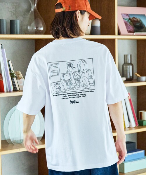 ナゴンスタンス　Tシャツ　バックプリント matsui/matsui×FREAK'S STORE 別注「Ds」バックプリント クルー