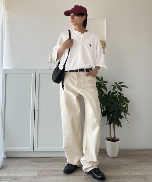 Classical Origin（クラシカルオリジン）の「【Classical Origin】「大人びた遊び心。」刺繍入りハイクオリティダブルフェイス素材バンドカラーポロシャツ／Embroidered High-Quality Double Face Band Collar Polo（ポロシャツ・メンズ・ブラック/ライトグレー/ホワイト・LARGE/SMALL/MEDIUM）」の21枚目の写真