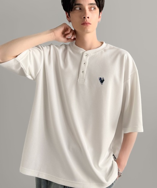 Classical Origin（クラシカルオリジン）の「【Classical Origin】「大人びた遊び心。」刺繍入りハイクオリティダブルフェイス素材バンドカラーポロシャツ／Embroidered High-Quality Double Face Band Collar Polo（ポロシャツ・メンズ・ブラック/ライトグレー/ホワイト・LARGE/SMALL/MEDIUM）」の19枚目の写真