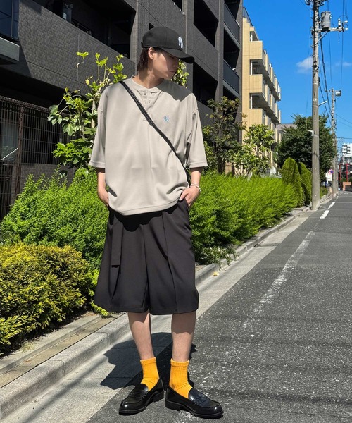 Classical Origin（クラシカルオリジン）の「【Classical Origin】「大人びた遊び心。」刺繍入りハイクオリティダブルフェイス素材バンドカラーポロシャツ／Embroidered High-Quality Double Face Band Collar Polo（ポロシャツ・メンズ・ブラック/ライトグレー/ホワイト・LARGE/SMALL/MEDIUM）」の11枚目の写真