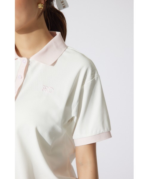 RIENDA GOLF(リエンダゴルフ)の「【RIENDA GOLF】RDバイカラールーズポロシャツ 半袖 夏服(Tシャツ/カットソー・レディース・ライトブルー/ホワイト/ベージュ・MEDIUM/SMALL)」の21枚目の写真