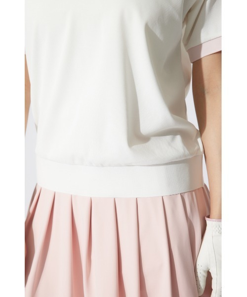 RIENDA GOLF(リエンダゴルフ)の「【RIENDA GOLF】RDバイカラールーズポロシャツ 半袖 夏服(Tシャツ/カットソー・レディース・ライトブルー/ホワイト/ベージュ・MEDIUM/SMALL)」の22枚目の写真
