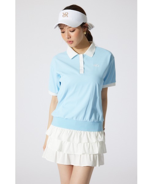 RIENDA GOLF】RDバイカラールーズポロシャツ 半袖 夏服（Tシャツ