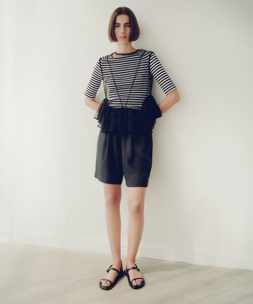 6 BEAUTY&YOUTH キュプラ ハーフパンツ 34size ブラック セール】『接触冷感』キュプラハーフパンツ（その他パンツ